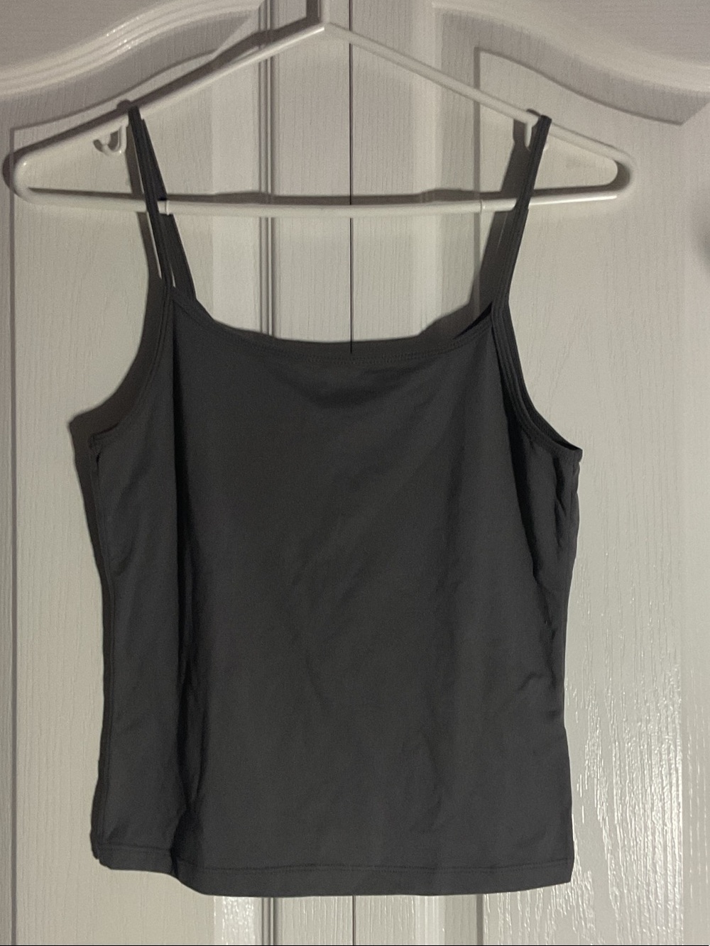 Divided Black Double-Strap Camisole